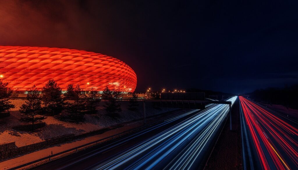 football stadium highway night 3404535